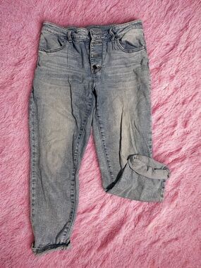 Maurices Light Gray Boyfriend Jeans